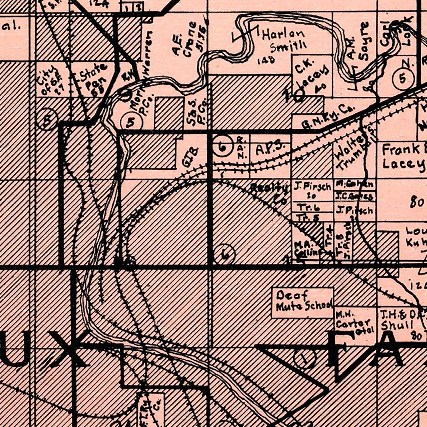 Vintage Map of Sioux Falls Township, Minnehaha County, South Dakota