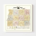 Vintage Map of Franklin County, Illinois 1900