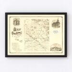 Vintage Map of Greenwood County, Kansas 1877