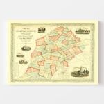 Vintage Map of Chester County, Pennsylvania 1856 11