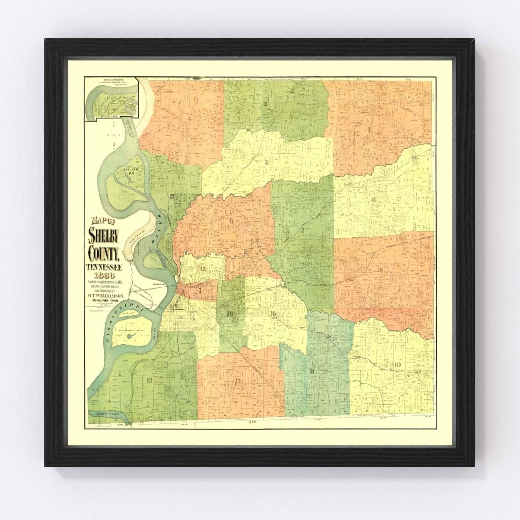 Old Maps Of Tennessee • Wall Art Prints By Teds Vintage Art 8850