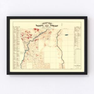 Vintage Map of Stevens County, Washington 1900