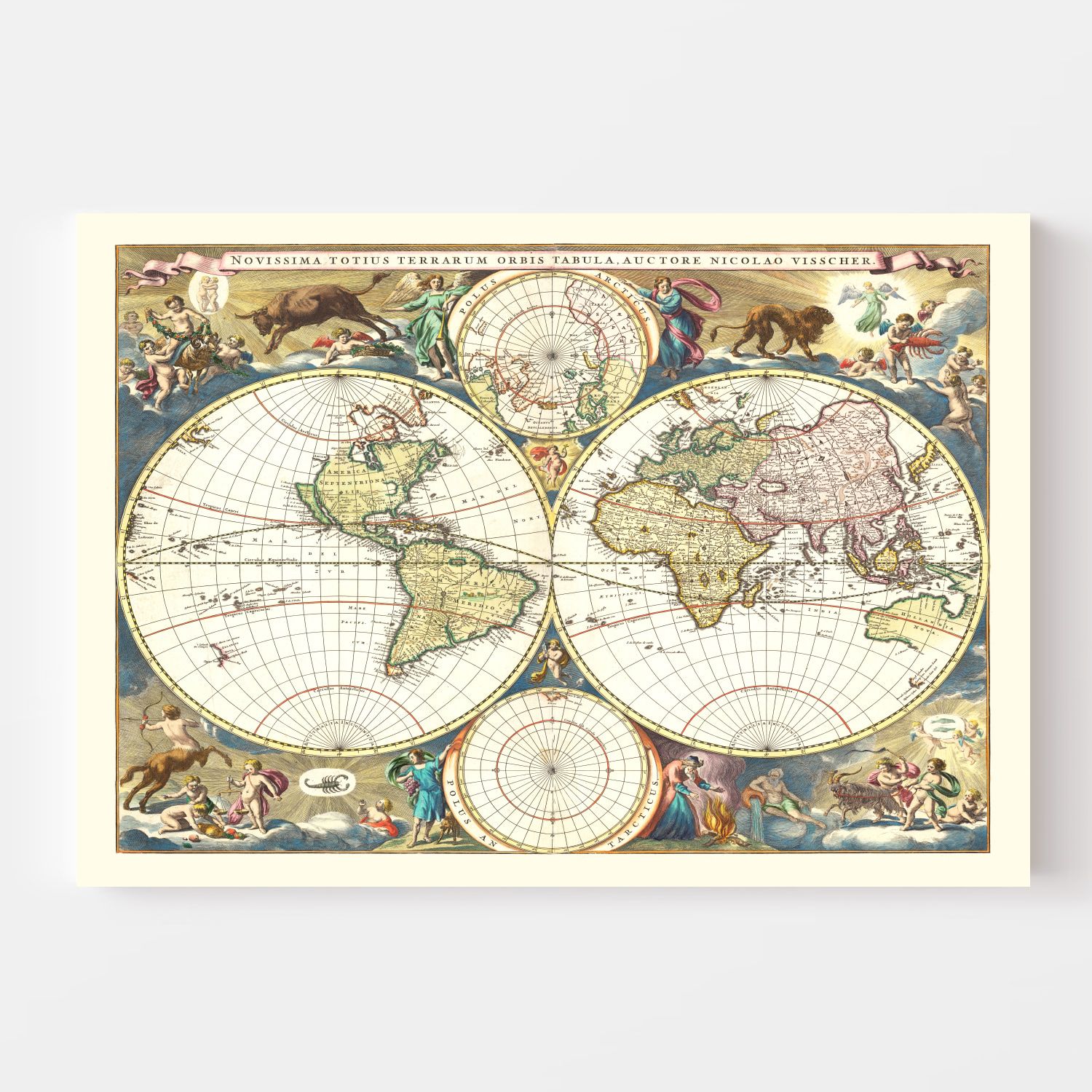 Vintage World Map 1690 17