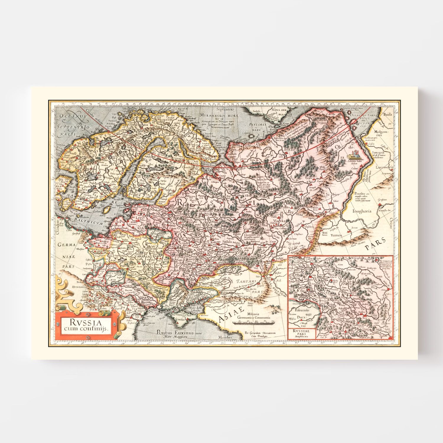 Vintage Map of Russia 1623 17
