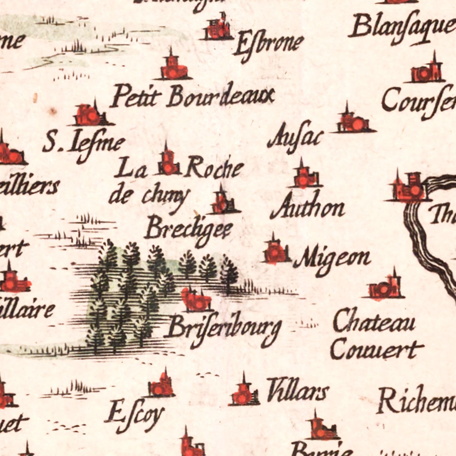 Vintage Map of Saintonge (Xaintonge) France, 1623 6