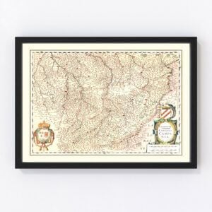Champagne Region of France Map 1623