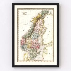 Norway Sweden Map 1832