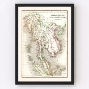 Malaysia Myanmar Thailand Vietnam Map 1832