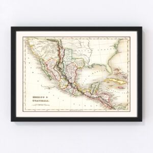 Guatemala Mexico Map 1832