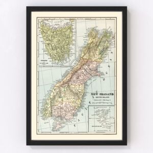 New Zealand Map 1901