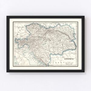 Vintage Map of Austria 1893
