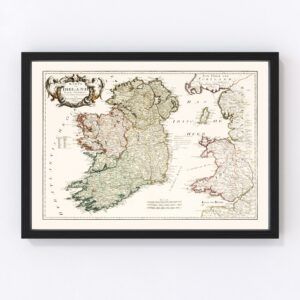 Vintage Map of Ireland 1795