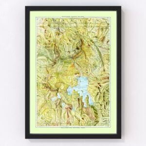 Vintage Map of Yellowstone National Park 1898