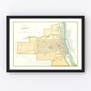 Vintage Map of Albany, New York 1895