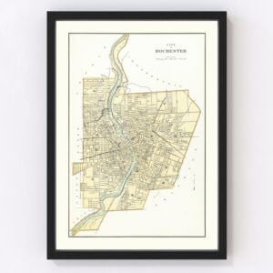Vintage Map of Rochester, New York 1895
