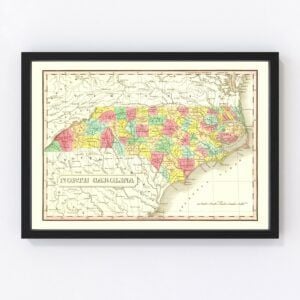 Vintage Map of North Carolina 1831