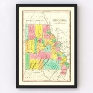 Vintage Map of Missouri 1831