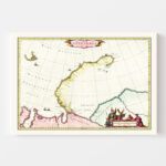 Vintage Map of Nova Zembla, 1665