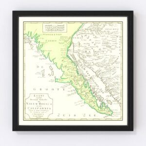 Vintage Map of California 1765