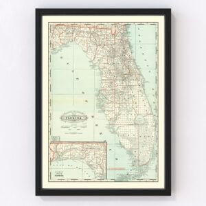 Florida Map 1888