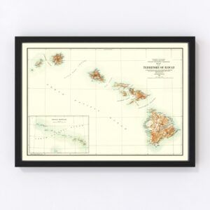 Vintage Map of Hawaii 1904