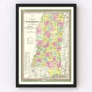 Mississippi Map 1854