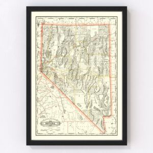 Nevada Map 1884