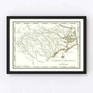 Vintage Map of North Carolina 1795