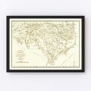 Vintage Map of North Carolina 1800