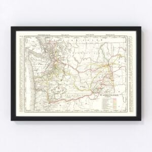 Vintage Map of Washington 1895
