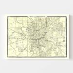 Vintage Map of Indianapolis, Indiana 1876 11