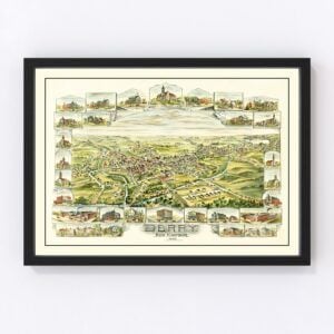 Vintage Map of Derry, New Hampshire 1898