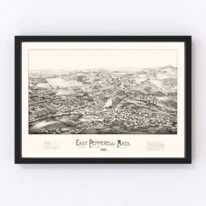 Vintage Map of East Pepperell, Massachusetts 1886