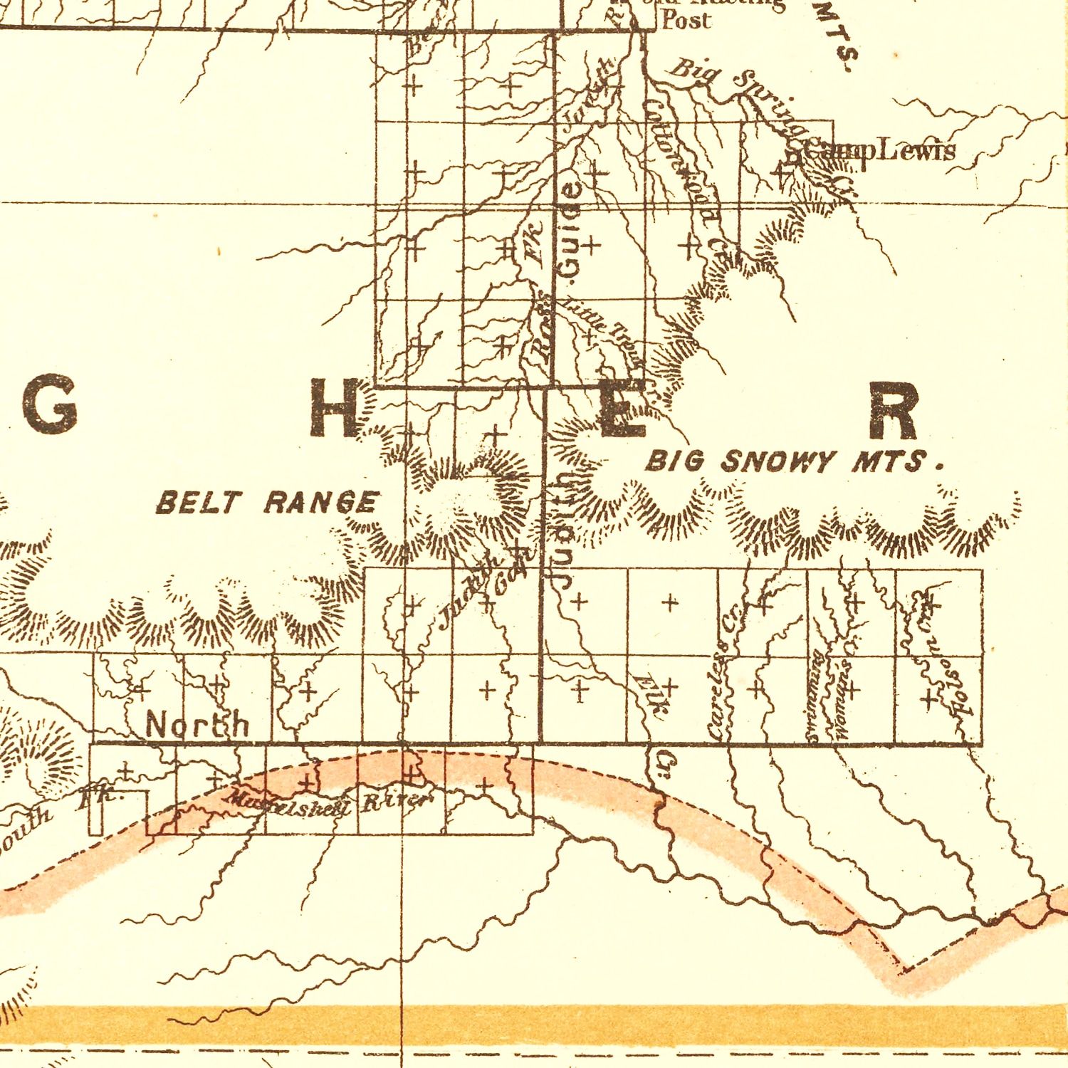 Vintage Map Of Montana 1876 By Ted S Vintage Art   8119 3 