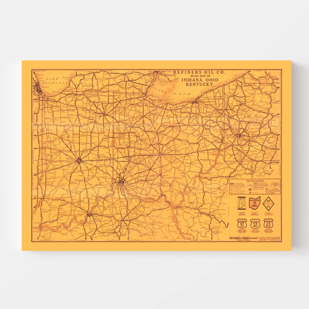 Vintage Map Of Kentucky 1925 By Ted S Vintage Art   8179 2 1024x1024 