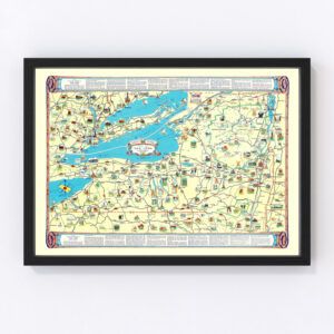 Vintage Map of New York 1934