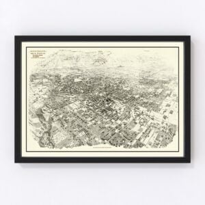 Vintage Map of Pasadena, California 1903