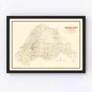 Vintage Map of Tuolomne County, California 1904