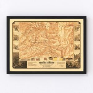 Vintage Map of Sierra County, California 1874