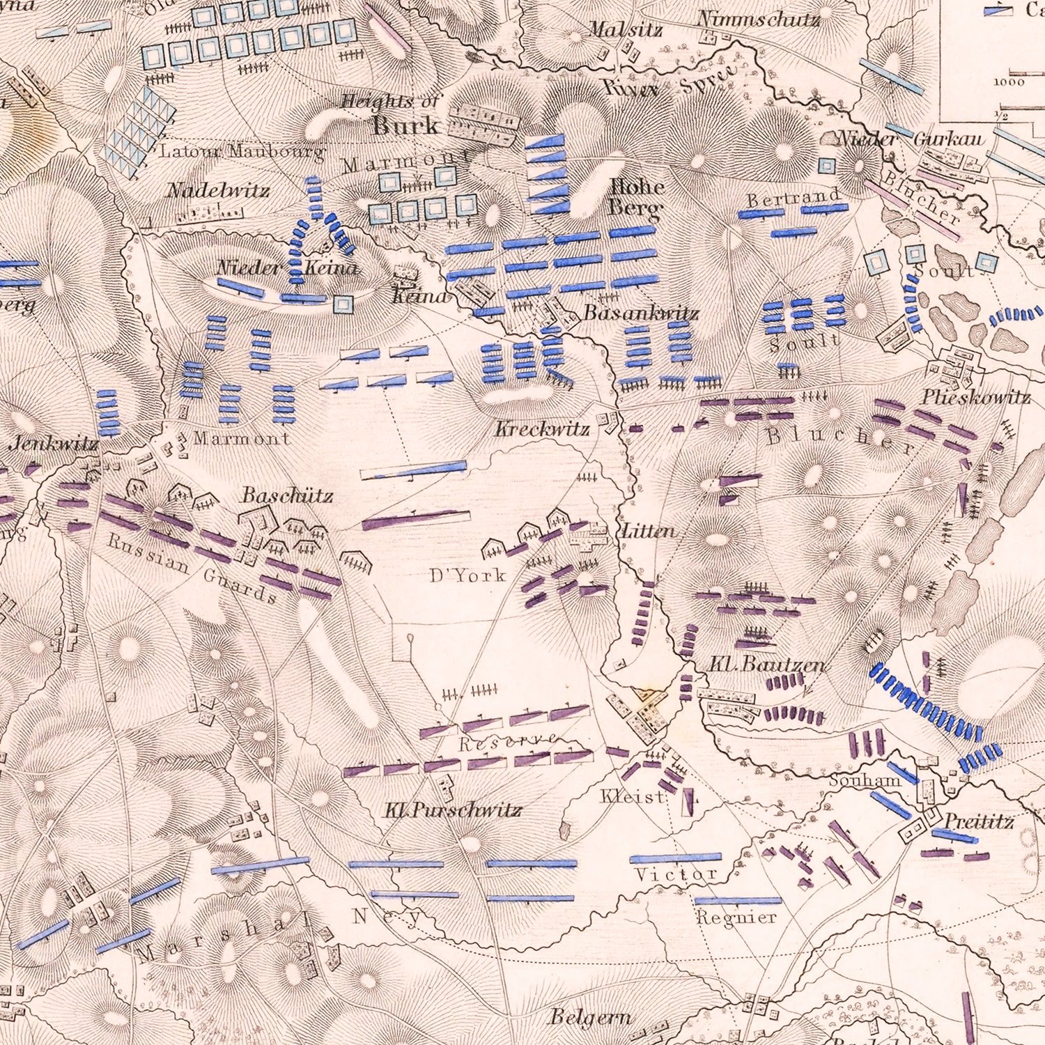 Vintage Map Of The Battle Of Bautzen 1813 By Ted S Vintage Art   9149 3 