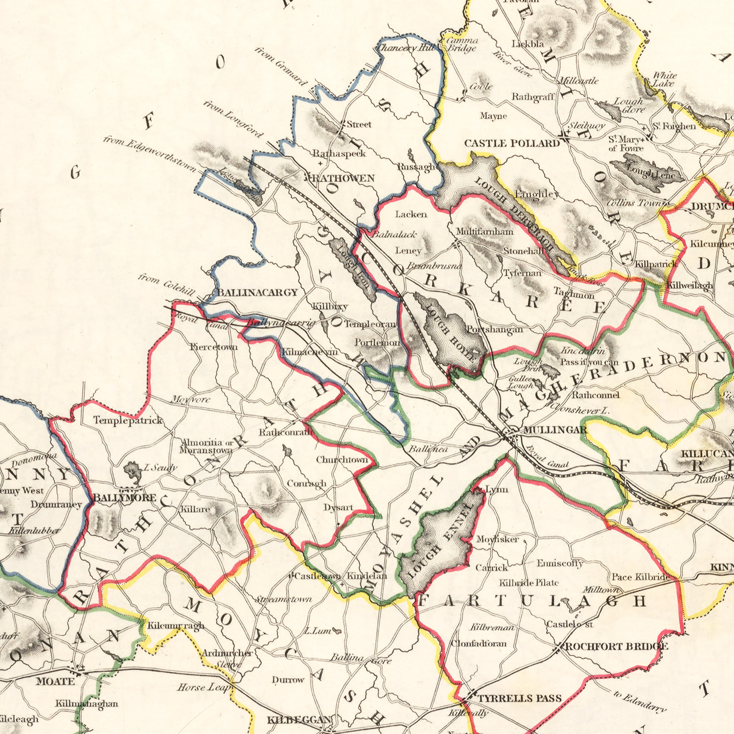 Vintage Map of Westmeath County Ireland, 1846 by Ted's Vintage Art