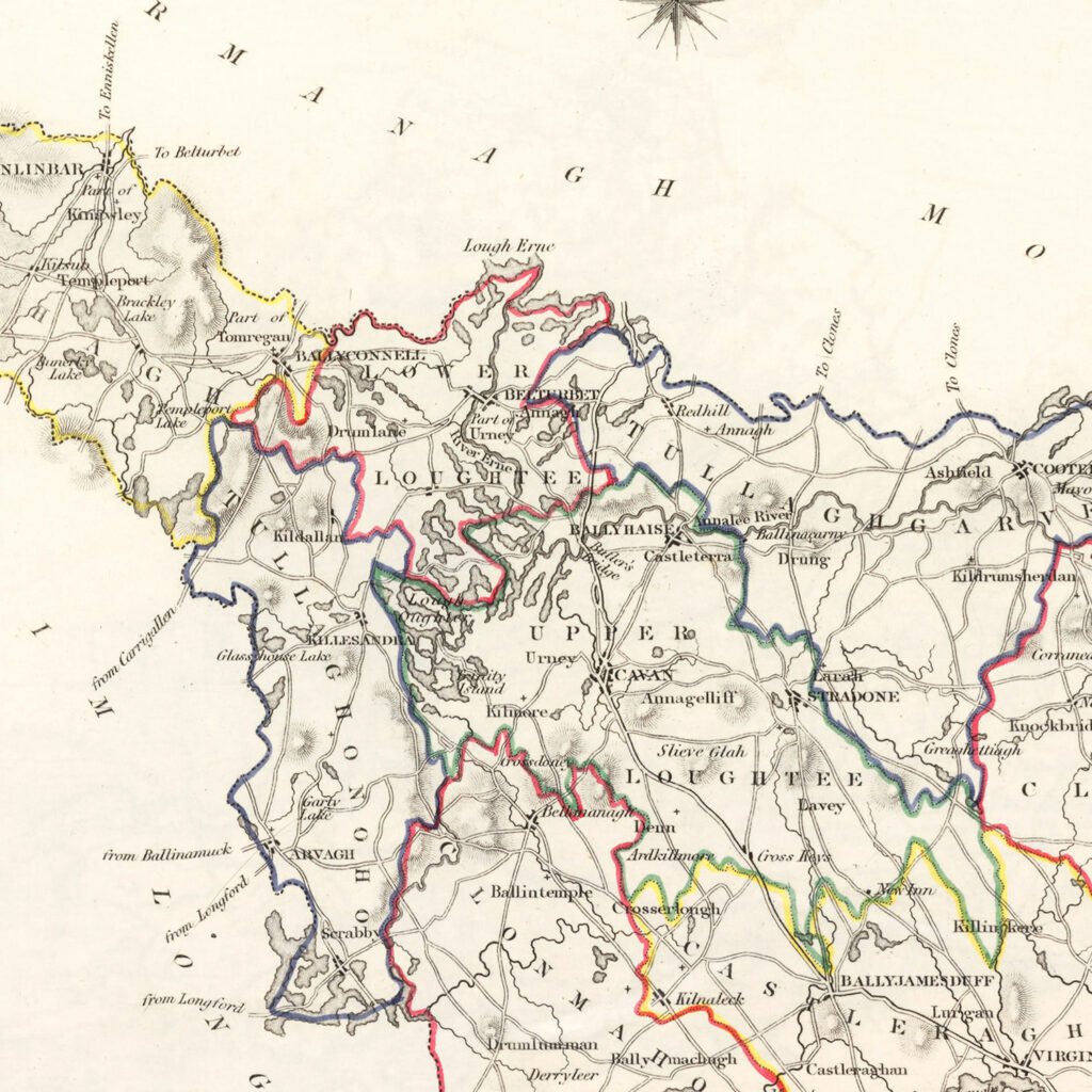 Vintage Map of Cavan County Ireland, 1846 by Ted's Vintage Art