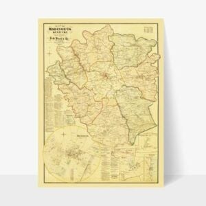 Unframed Vintage Map Art