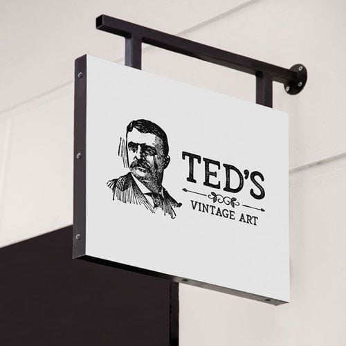 Ted's Vintage Art Sign